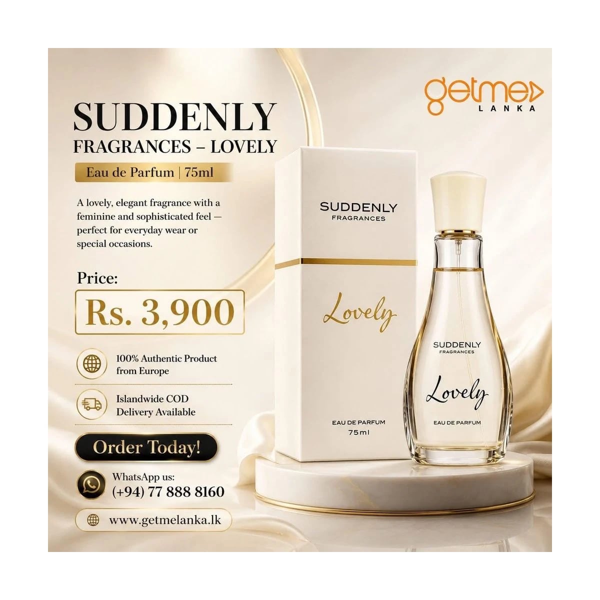SUDDENLY FRAGRANCES LOVELY PARFUM