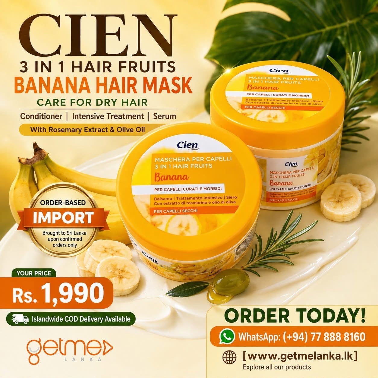 CIEN 3 IN 1 BANANA HAIR MASK