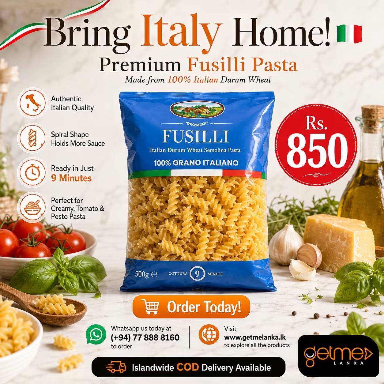 FUSILLI 100% GRANO ITALIAN